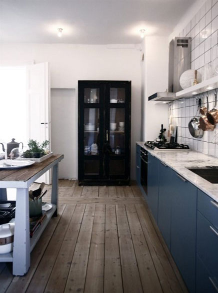 Stijlvolle blauwe keuken 