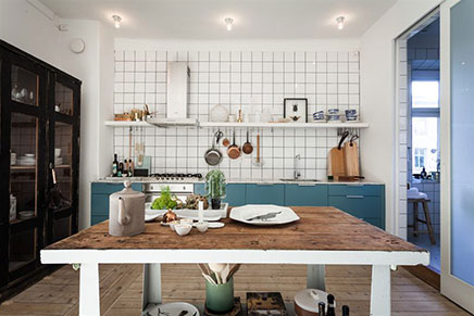 Stijlvolle blauwe keuken 