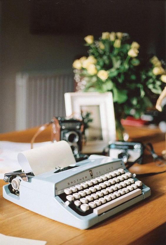 Vintage typemachine als woondecoratie