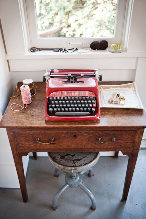 Vintage typemachine als woondecoratie