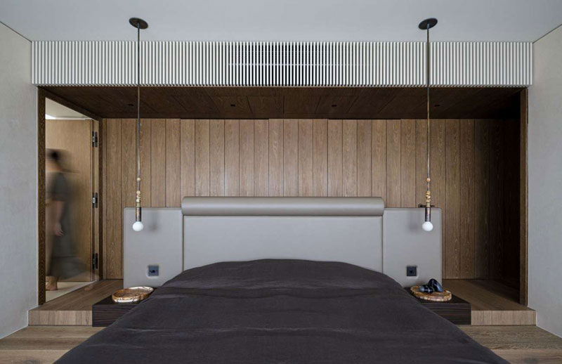 wabi sabi slaapkamer houten wand vloer