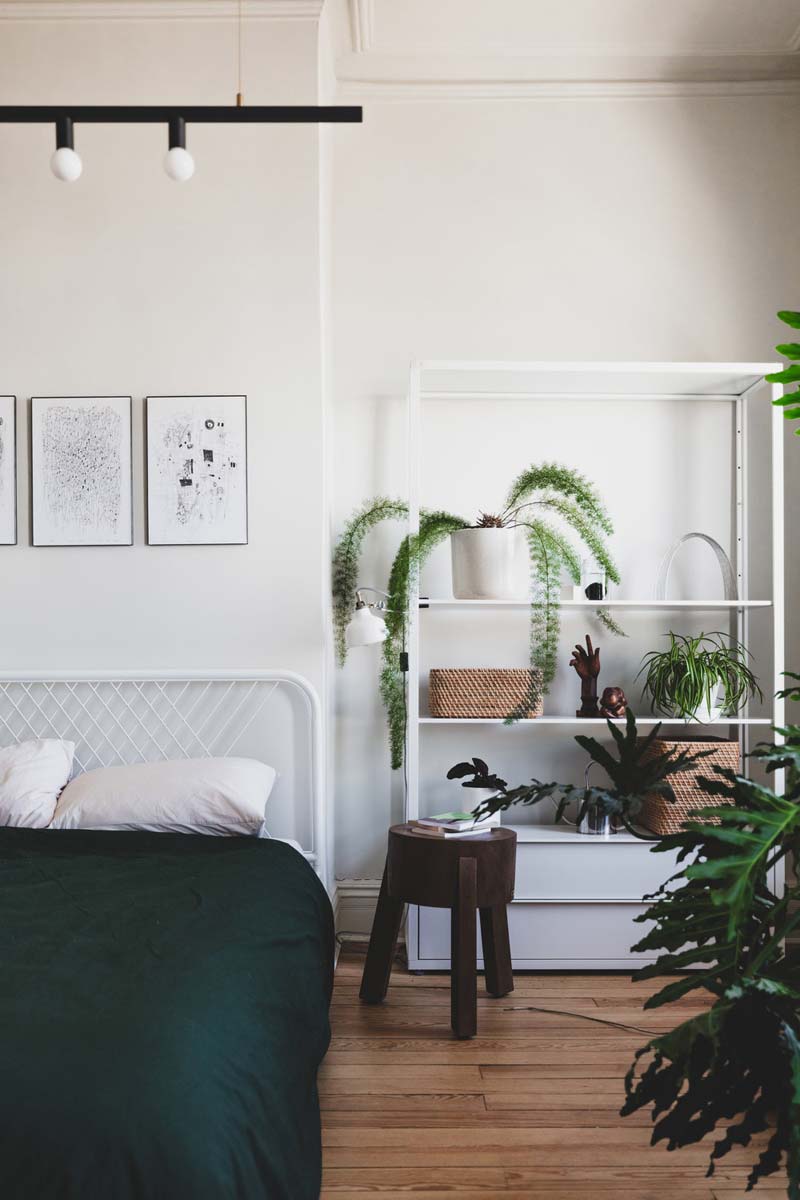 weelderige planten slaapkamer