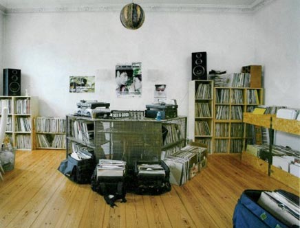 Werkruimte van een DJ