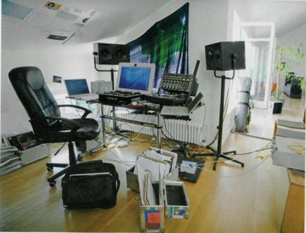 Werkruimte van een DJ