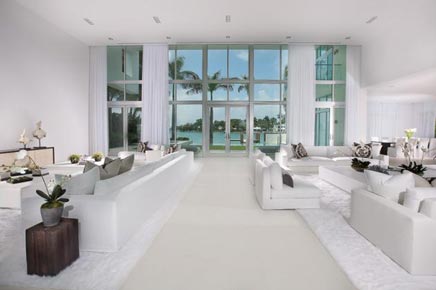 Witte droomhuis in Miami