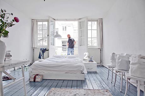 witte vrolijke slaapkamer