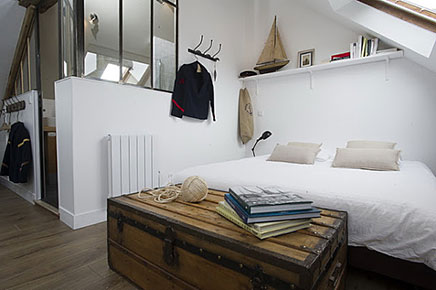 Zolder slaapkamer van Le Masion Matelot